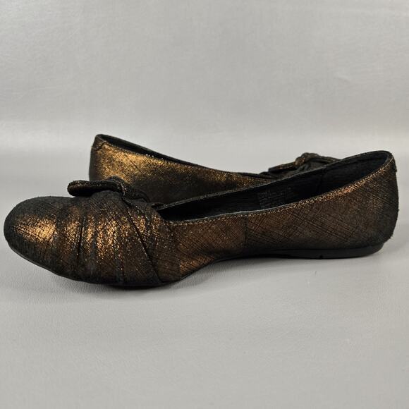 Born Ballet Flats Molly Metallic Bronze Leather Slip OnComfort Shoes Size 7.5 M - Picture 5 of 12